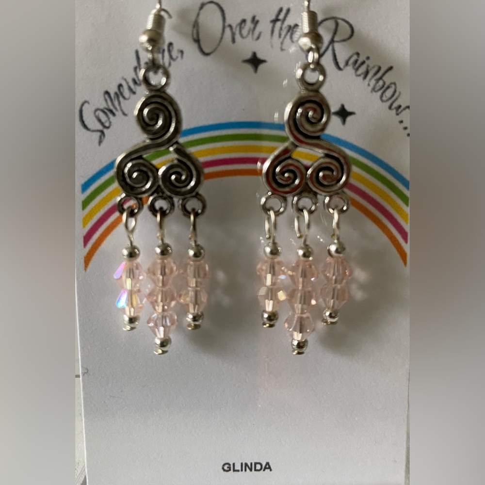 Glinda inspired Pink Cascade Earrings